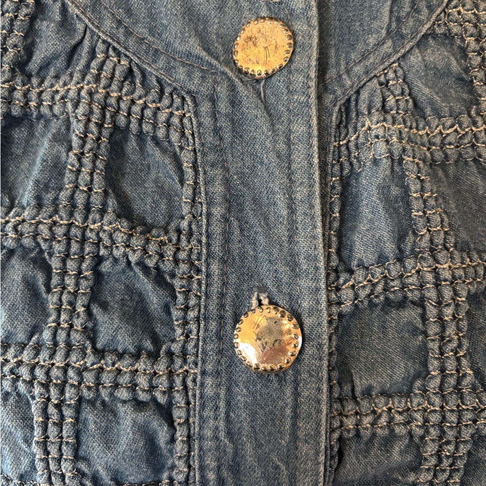 Vintage d.Frank Cropped Denim Jacket size 8 - Picture 13 of 13